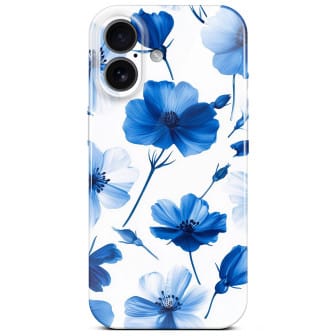 ONEFLOW ONEFLOW Flower Cover iPhone 17 Blumen Muster – Blue Dreamwave