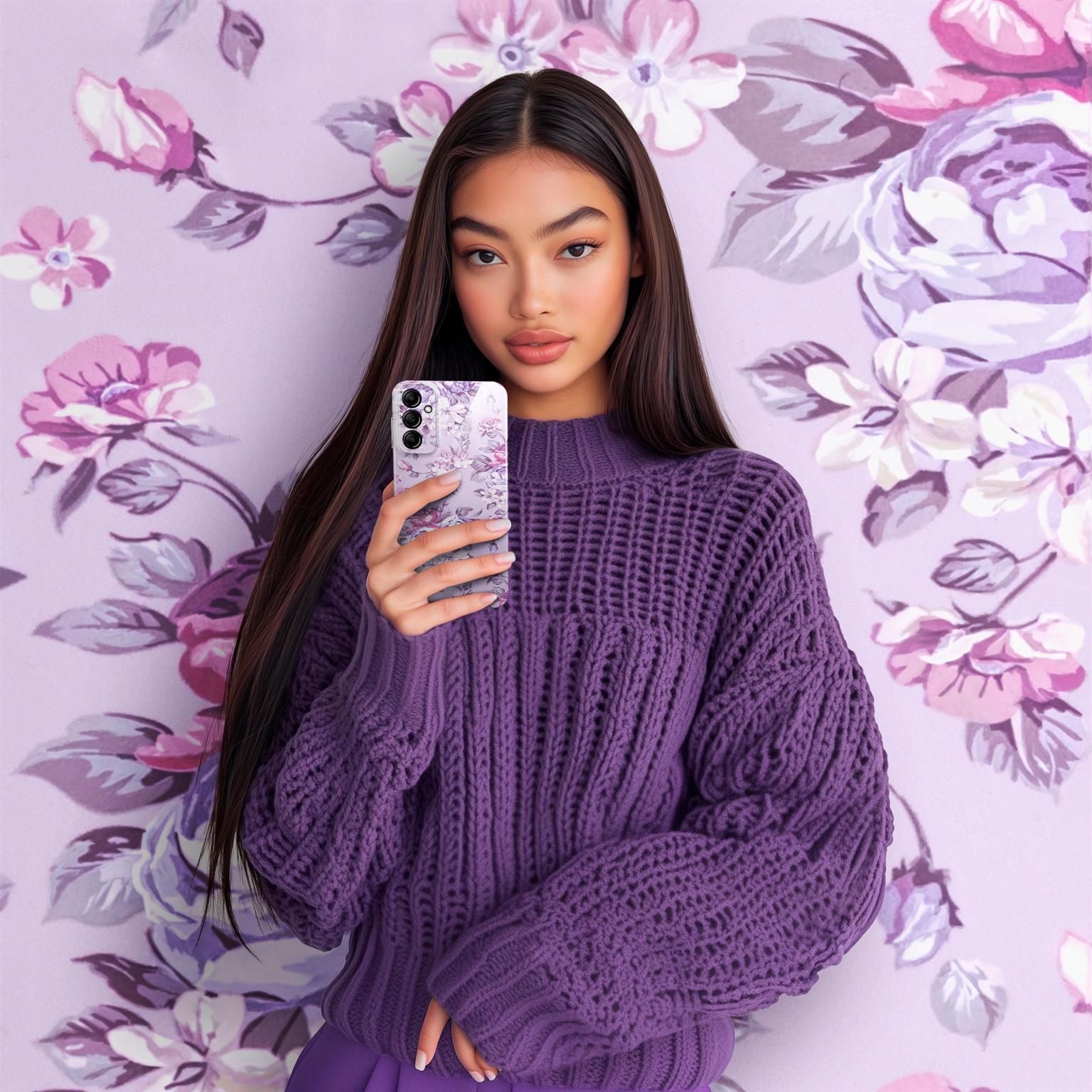 ONEFLOW Flower Cover Samsung Galaxy A14 5G Blumen Muster – Weiteres Produktbild 2
