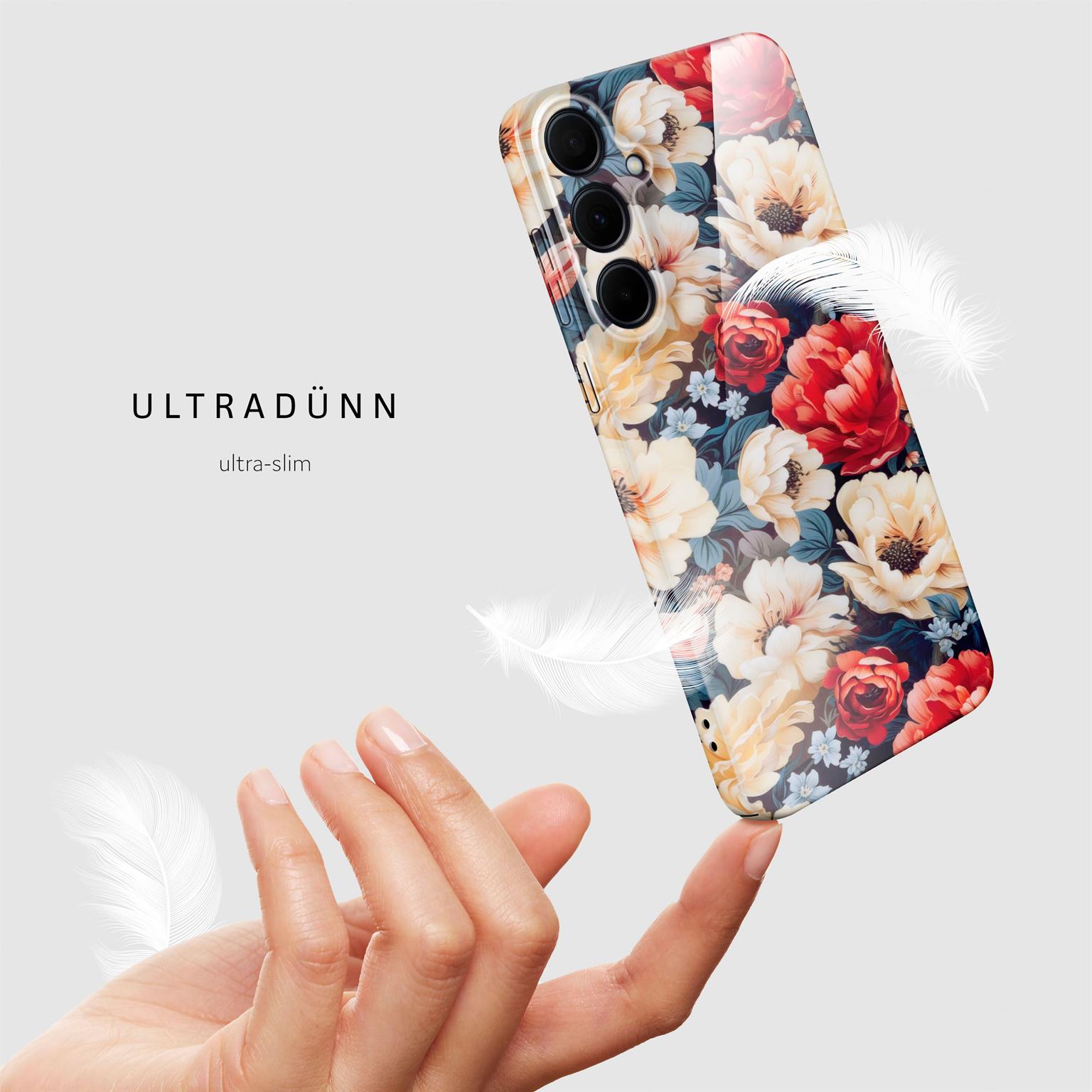ONEFLOW Flower Cover Samsung Galaxy A35 5G Blumen Muster – Weiteres Produktbild 4