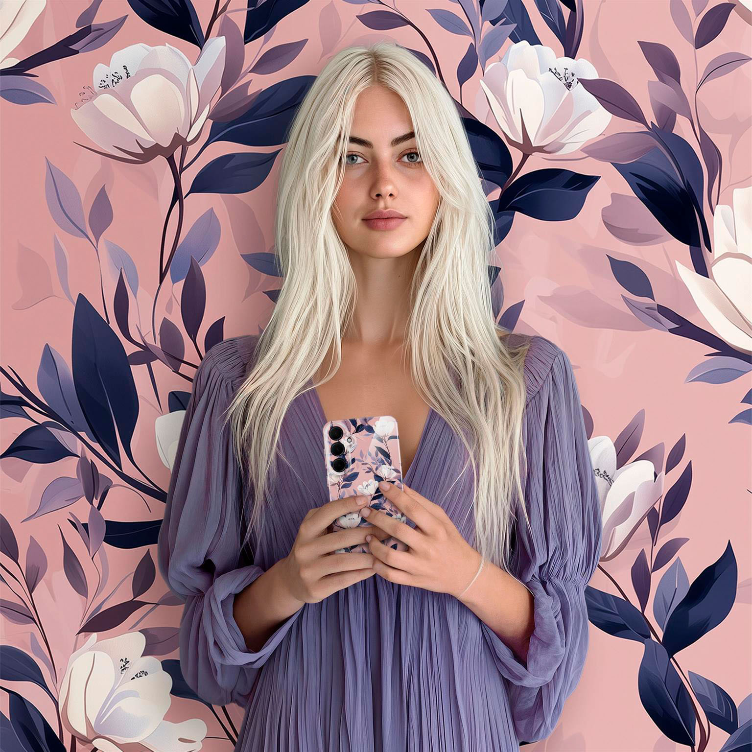 ONEFLOW Flower Cover Samsung Galaxy A35 5G Blumen Muster – Weiteres Produktbild 2