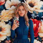 ONEFLOW Flower Cover Samsung Galaxy A55 5G Blumen Muster – Weiteres Produktbild 3