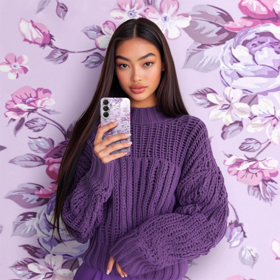 ONEFLOW Flower Cover Samsung Galaxy A55 5G Blumen Muster – Weiteres Produktbild 3