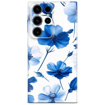 ONEFLOW Flower Cover Samsung Galaxy S24 Ultra Blumen Muster – Blue Dreamwave ONEFLOW Flower Cover Samsung Galaxy S24 Ultra Blumen Muster – Blue Dreamwave
