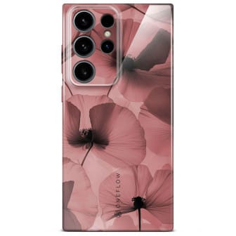 ONEFLOW Flower Cover Samsung Galaxy S24 Ultra Blumen Muster – Crimson Whisper ONEFLOW Flower Cover Samsung Galaxy S24 Ultra Blumen Muster – Crimson Whisper