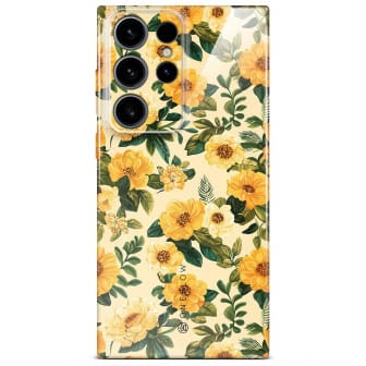 ONEFLOW Flower Cover Samsung Galaxy S24 Ultra Blumen Muster – Sunny Melody ONEFLOW Flower Cover Samsung Galaxy S24 Ultra Blumen Muster – Sunny Melody