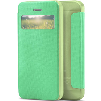 moex Focus Case für iPhone 5 – Klapphülle mit Sichtfenster – Handytasche mit Rundumschutz – Serenity moex Focus Case für iPhone 5 – Klapphülle mit Sichtfenster – Handytasche mit Rundumschutz – Serenity