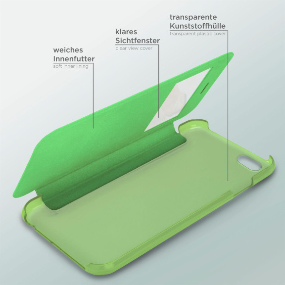 moex Focus Case für iPhone 5 – Klapphülle mit Sichtfenster – Handytasche mit Rundumschutz – Weiteres Produktbild 4