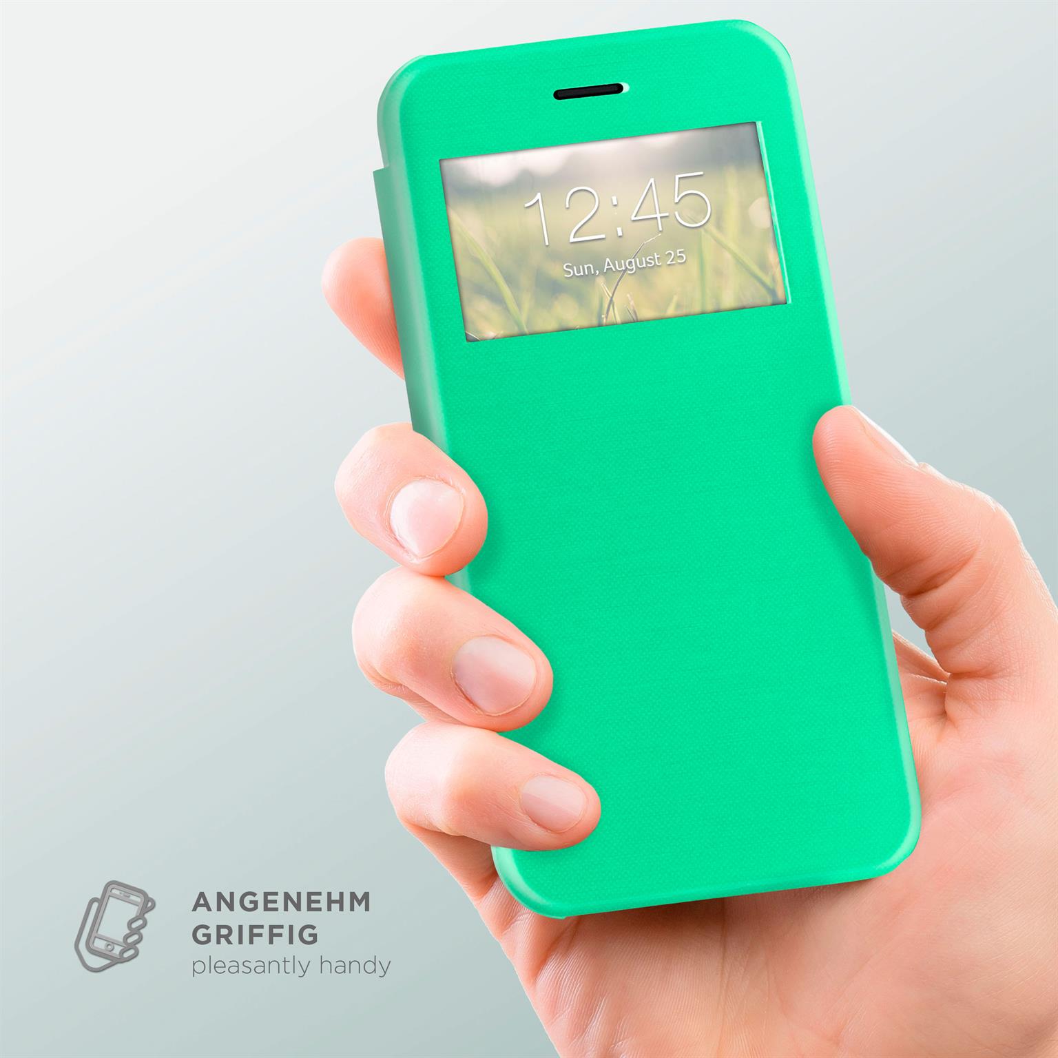 moex Focus Case für iPhone 6 – Klapphülle mit Sichtfenster – Handytasche mit Rundumschutz – Weiteres Produktbild 2