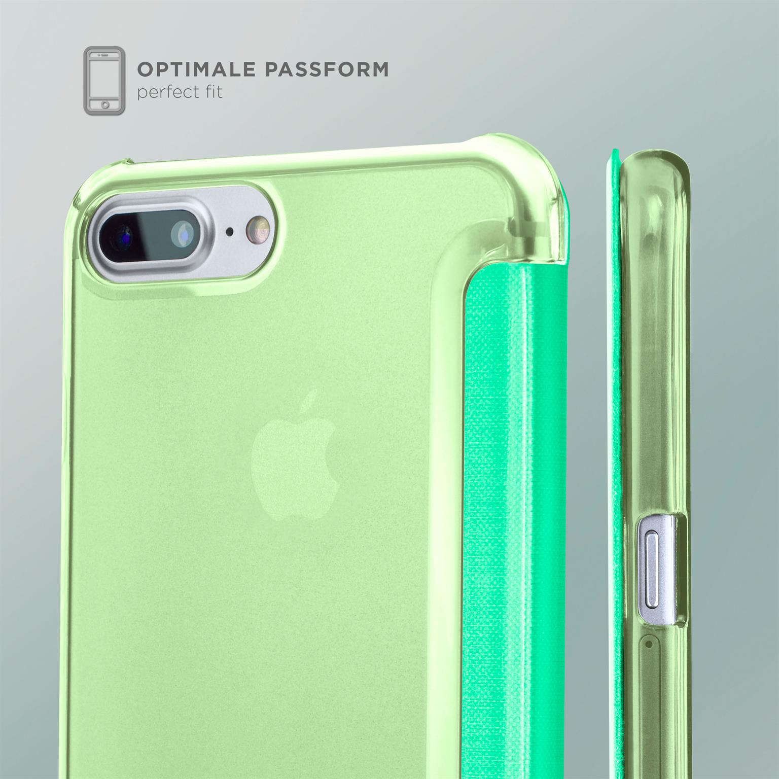 moex Focus Case für iPhone 8 Plus – Klapphülle mit Sichtfenster – Handytasche mit Rundumschutz – Weiteres Produktbild 5