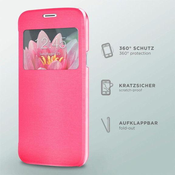 moex Focus Case für iPhone 8 Plus – Klapphülle mit Sichtfenster – Handytasche mit Rundumschutz – Weiteres Produktbild 2