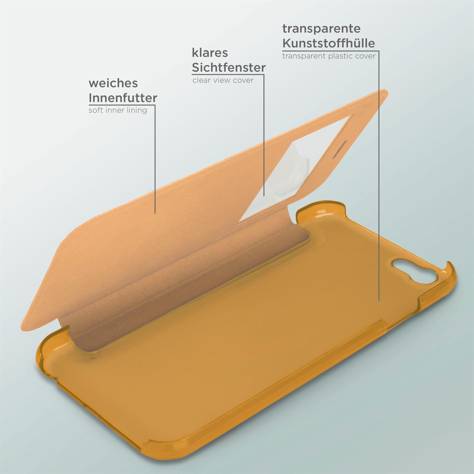 moex Focus Case für iPhone 8 – Klapphülle mit Sichtfenster – Handytasche mit Rundumschutz – Weiteres Produktbild 4