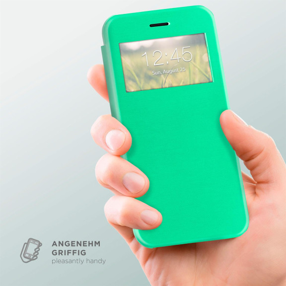 moex Focus Case für iPhone 8 – Klapphülle mit Sichtfenster – Handytasche mit Rundumschutz – Weiteres Produktbild 3