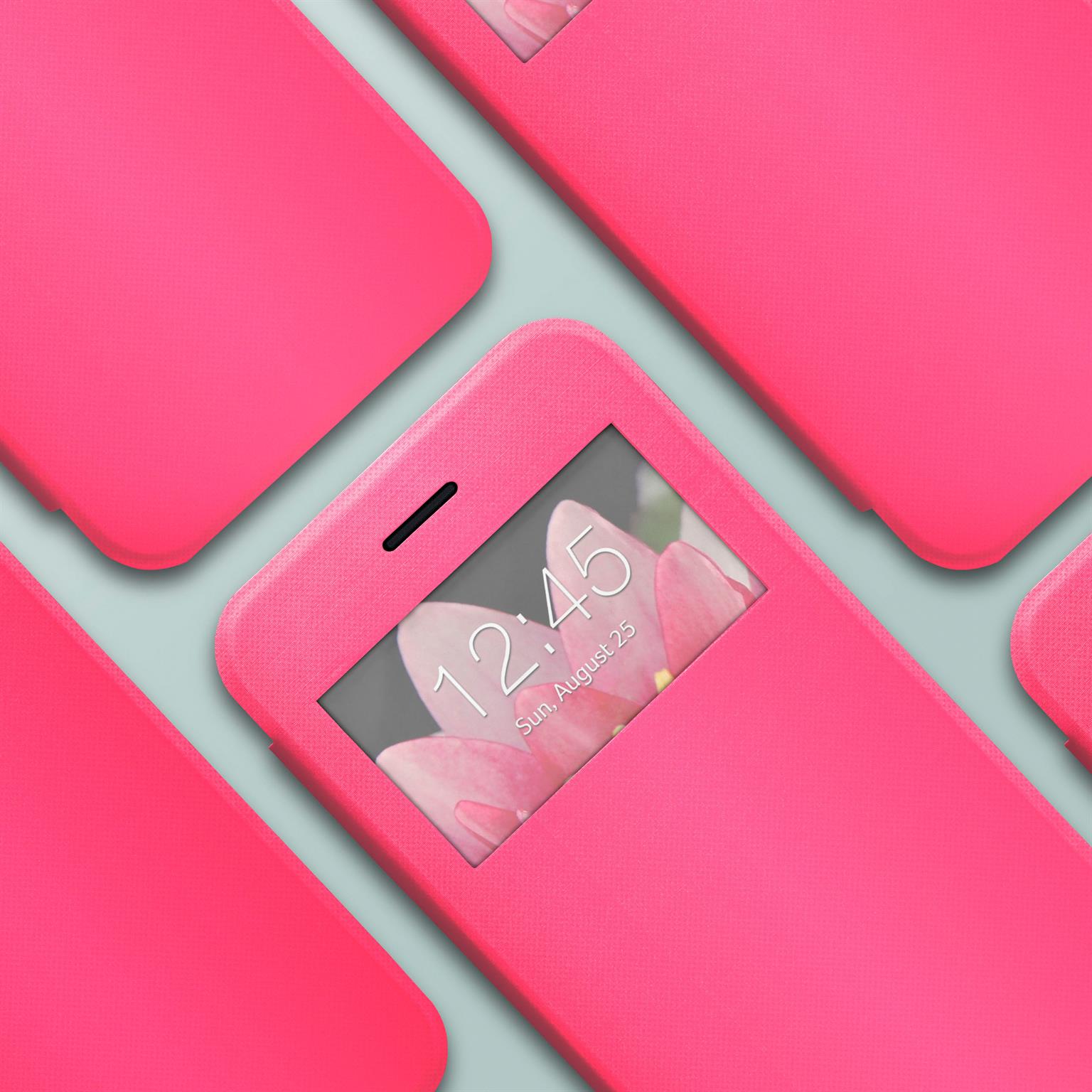 moex Focus Case für iPhone 8 – Klapphülle mit Sichtfenster – Handytasche mit Rundumschutz – Weiteres Produktbild 6