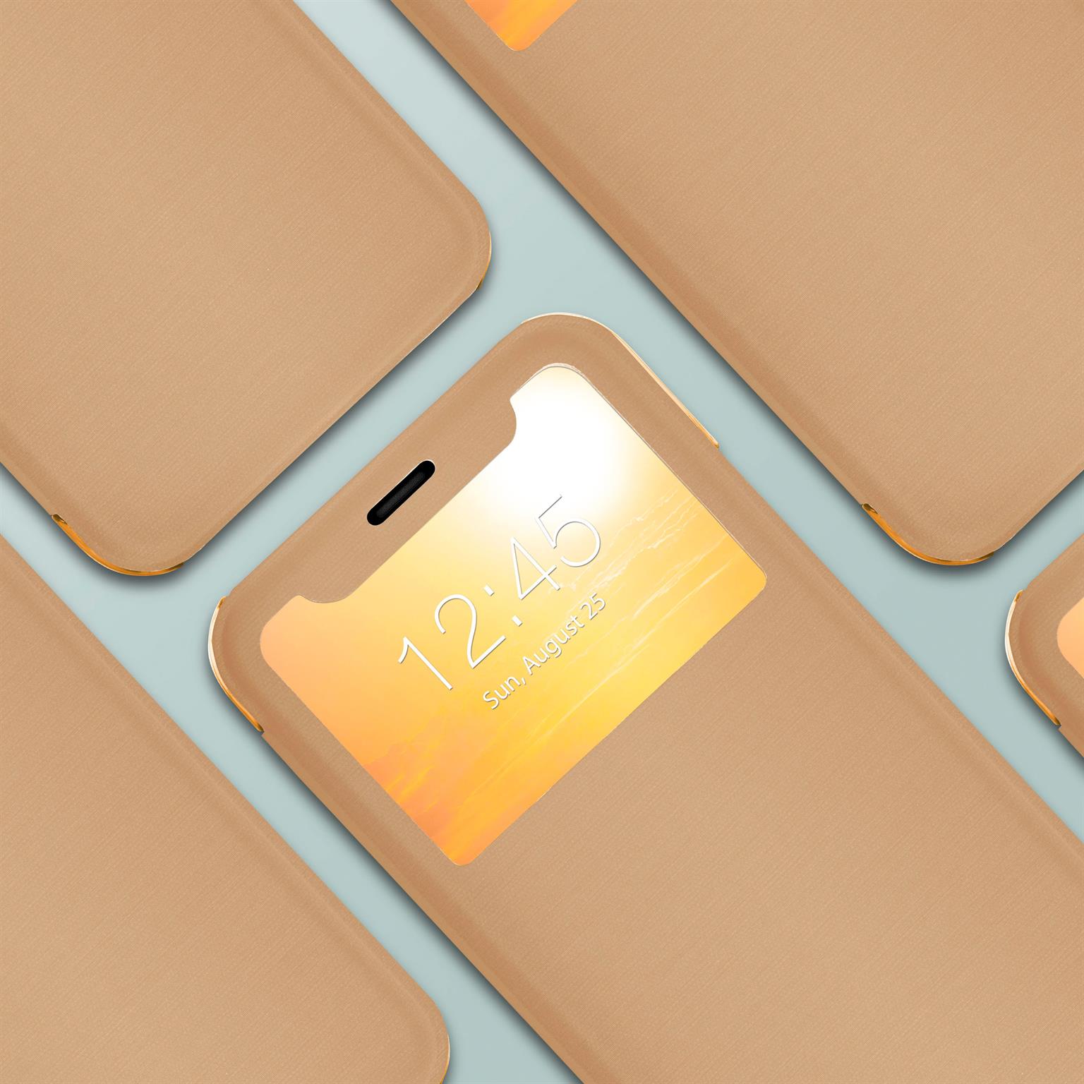 moex Focus Case für iPhone X – Klapphülle mit Sichtfenster – Handytasche mit Rundumschutz – Weiteres Produktbild 5