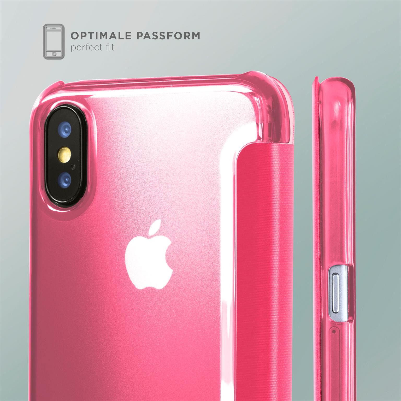moex Focus Case für iPhone X – Klapphülle mit Sichtfenster – Handytasche mit Rundumschutz – Weiteres Produktbild 4