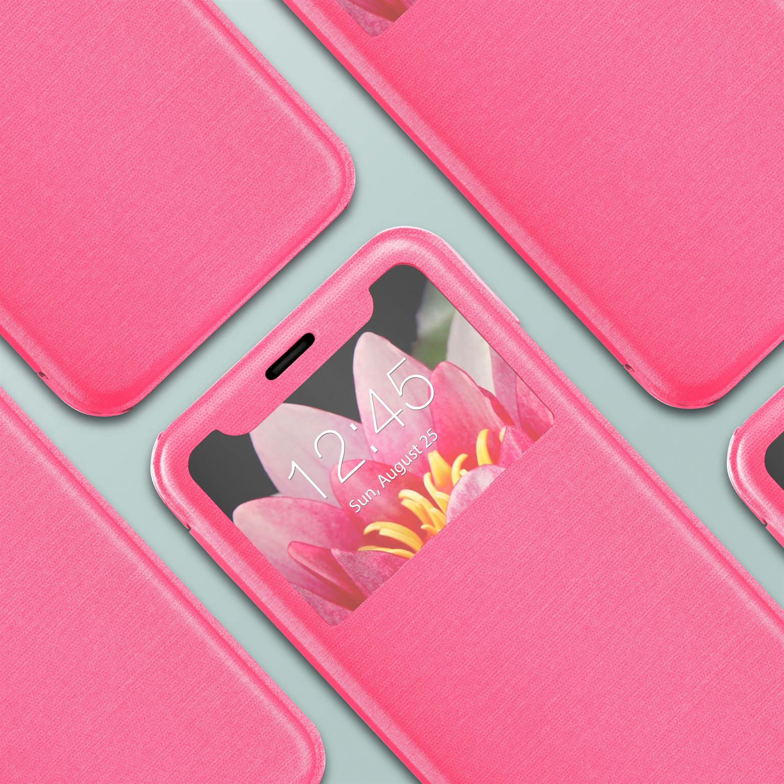 moex Focus Case für iPhone X – Klapphülle mit Sichtfenster – Handytasche mit Rundumschutz – Weiteres Produktbild 5