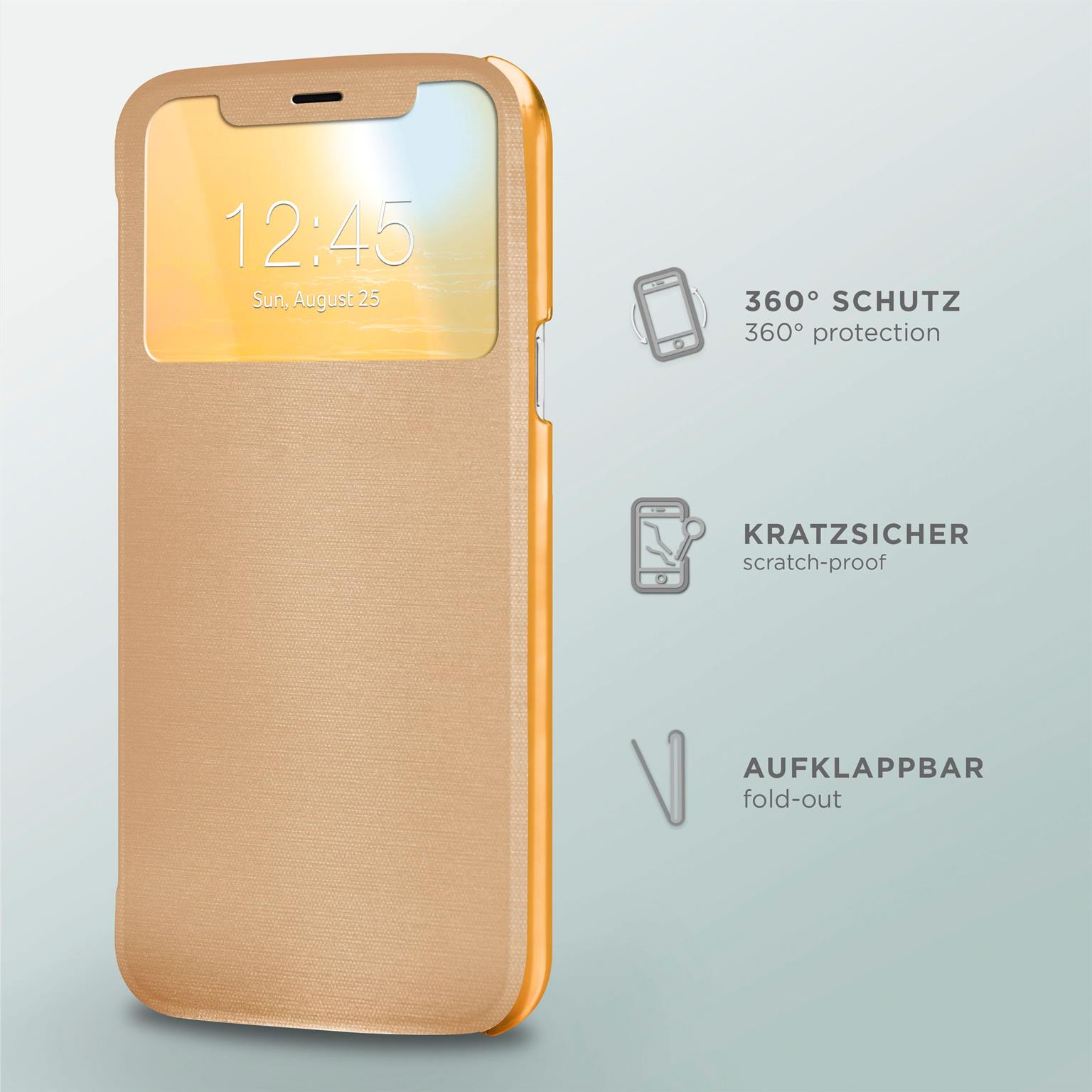 moex Focus Case für iPhone XS – Klapphülle mit Sichtfenster – Handytasche mit Rundumschutz – Weiteres Produktbild 2