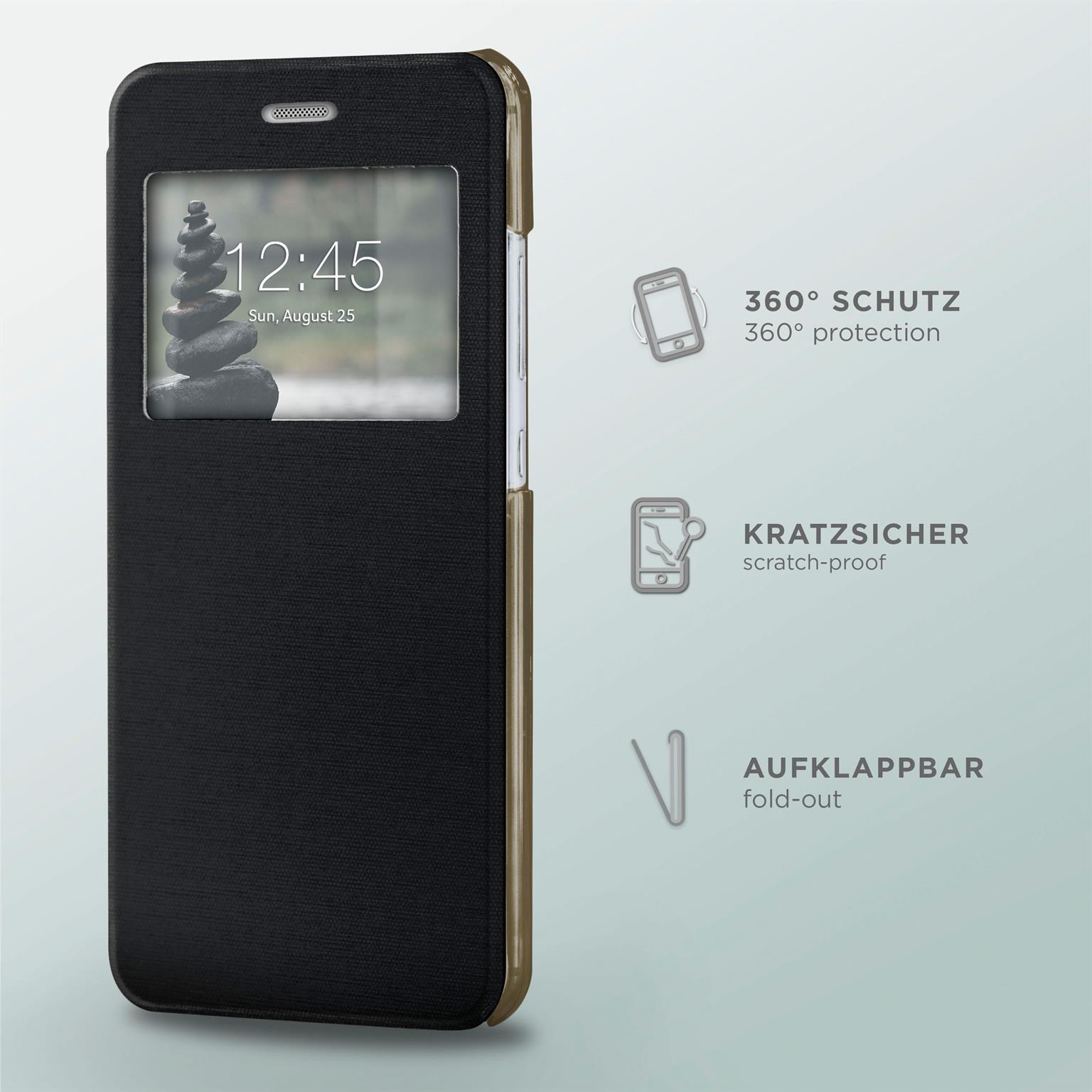 moex Focus Case für Huawei P10 – Klapphülle mit Sichtfenster – Handytasche mit Rundumschutz – Weiteres Produktbild 2 moex Focus Case für Huawei P10 – Klapphülle mit Sichtfenster – Handytasche mit Rundumschutz – Weiteres Produktbild 2