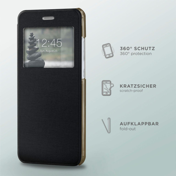 moex Focus Case für Huawei P10 – Klapphülle mit Sichtfenster – Handytasche mit Rundumschutz – Weiteres Produktbild 2 moex Focus Case für Huawei P10 – Klapphülle mit Sichtfenster – Handytasche mit Rundumschutz – Weiteres Produktbild 2