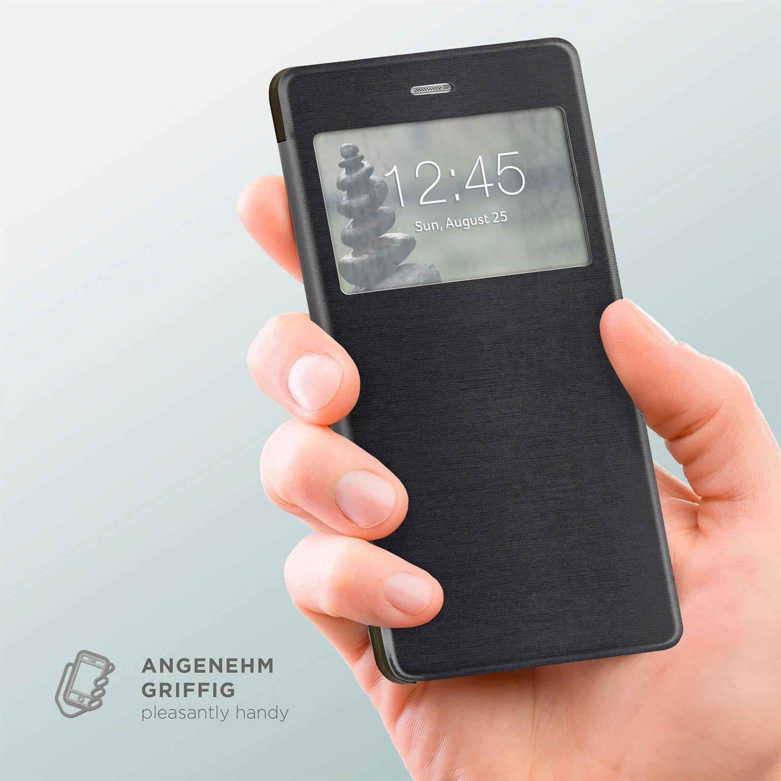 moex Focus Case für Huawei P10 – Klapphülle mit Sichtfenster – Handytasche mit Rundumschutz – Weiteres Produktbild 3 moex Focus Case für Huawei P10 – Klapphülle mit Sichtfenster – Handytasche mit Rundumschutz – Weiteres Produktbild 3