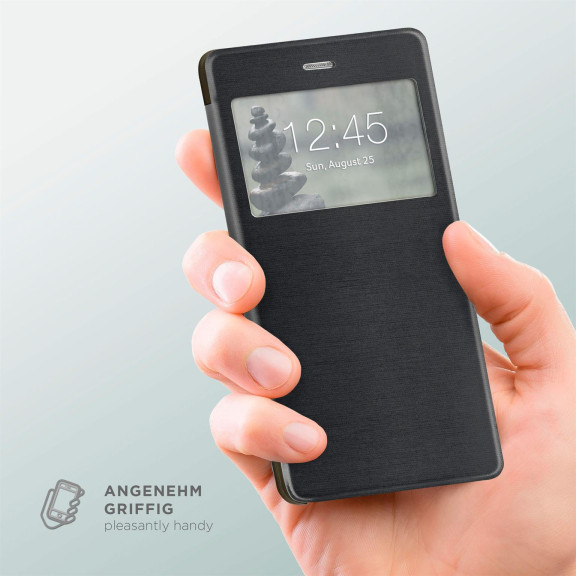 moex Focus Case für Huawei P10 – Klapphülle mit Sichtfenster – Handytasche mit Rundumschutz – Weiteres Produktbild 3