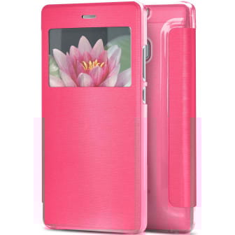 moex Focus Case für Huawei P9 – Klapphülle mit Sichtfenster – Handytasche mit Rundumschutz – Lotus moex Focus Case für Huawei P9 – Klapphülle mit Sichtfenster – Handytasche mit Rundumschutz – Lotus