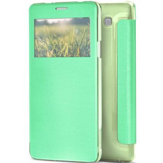 moex moex Focus Case für Samsung Galaxy A5 (2015) – Klapphülle mit Sichtfenster – Handytasche mit Rundumschutz – Serenity