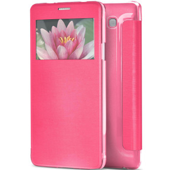 moex Focus Case für Samsung Galaxy A5 (2015) – Klapphülle mit Sichtfenster – Handytasche mit Rundumschutz – Lotus moex Focus Case für Samsung Galaxy A5 (2015) – Klapphülle mit Sichtfenster – Handytasche mit Rundumschutz – Lotus