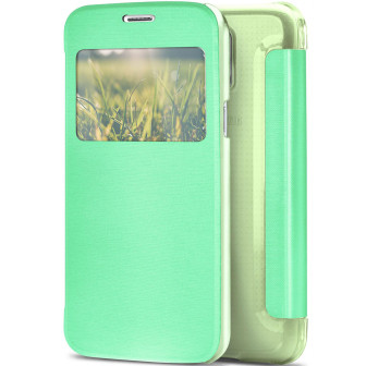 moex Focus Case für Samsung Galaxy S5 – Klapphülle mit Sichtfenster – Handytasche mit Rundumschutz – Serenity moex Focus Case für Samsung Galaxy S5 – Klapphülle mit Sichtfenster – Handytasche mit Rundumschutz – Serenity