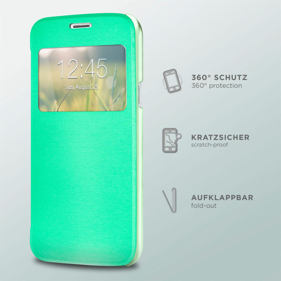 moex Focus Case für Samsung Galaxy S5 – Klapphülle mit Sichtfenster – Handytasche mit Rundumschutz – Weiteres Produktbild 2