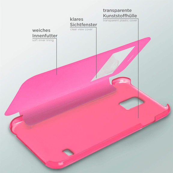 moex Focus Case für Samsung Galaxy S5 Neo – Klapphülle mit Sichtfenster – Handytasche mit Rundumschutz – Weiteres Produktbild 4 moex Focus Case für Samsung Galaxy S5 Neo – Klapphülle mit Sichtfenster – Handytasche mit Rundumschutz – Weiteres Produktbild 4