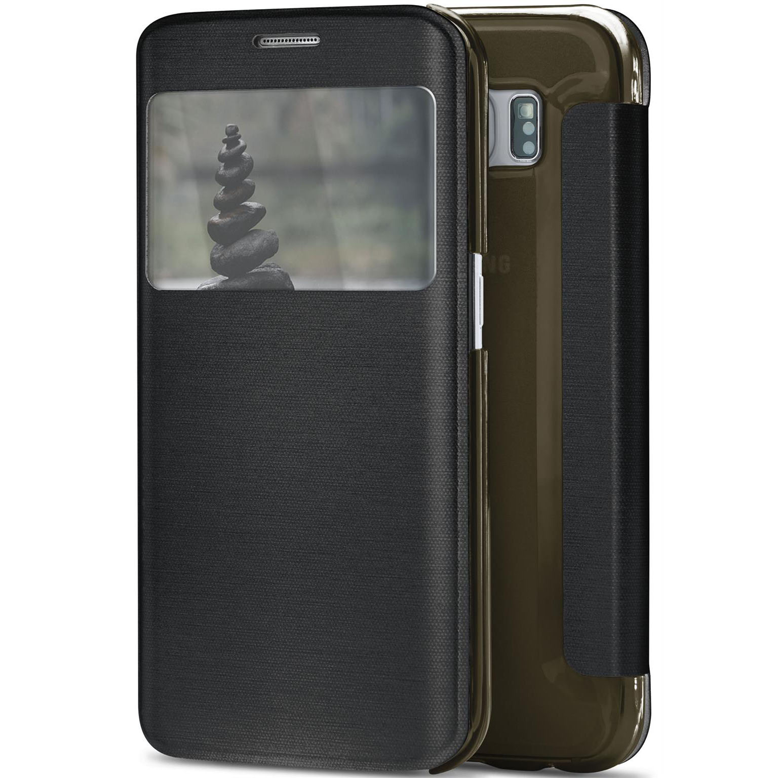 moex Focus Case für Samsung Galaxy S6 Edge – Klapphülle mit Sichtfenster – Handytasche mit Rundumschutz – Weiteres Produktbild 1 moex Focus Case für Samsung Galaxy S6 Edge – Klapphülle mit Sichtfenster – Handytasche mit Rundumschutz – Weiteres Produktbild 1