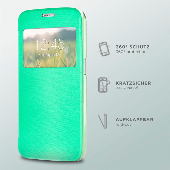 moex Focus Case für Samsung Galaxy S6 – Klapphülle mit Sichtfenster – Handytasche mit Rundumschutz – Weiteres Produktbild 2 moex Focus Case für Samsung Galaxy S6 – Klapphülle mit Sichtfenster – Handytasche mit Rundumschutz – Weiteres Produktbild 2