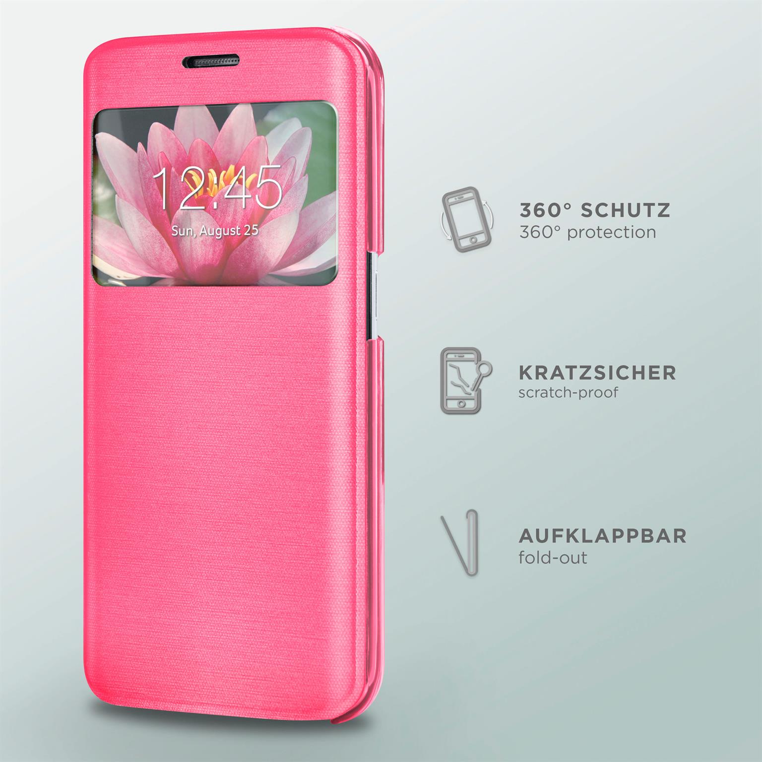 moex Focus Case für Samsung Galaxy S7 – Klapphülle mit Sichtfenster – Handytasche mit Rundumschutz – Weiteres Produktbild 1