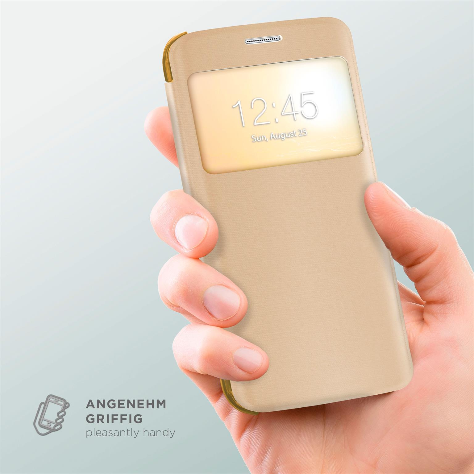 moex Focus Case für Samsung Galaxy S8 Plus – Klapphülle mit Sichtfenster – Handytasche mit Rundumschutz – Weiteres Produktbild 2