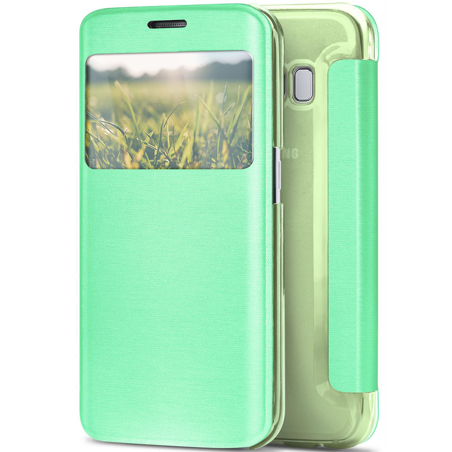 moex Focus Case für Samsung Galaxy S8 Plus – Klapphülle mit Sichtfenster – Handytasche mit Rundumschutz Hauptbild