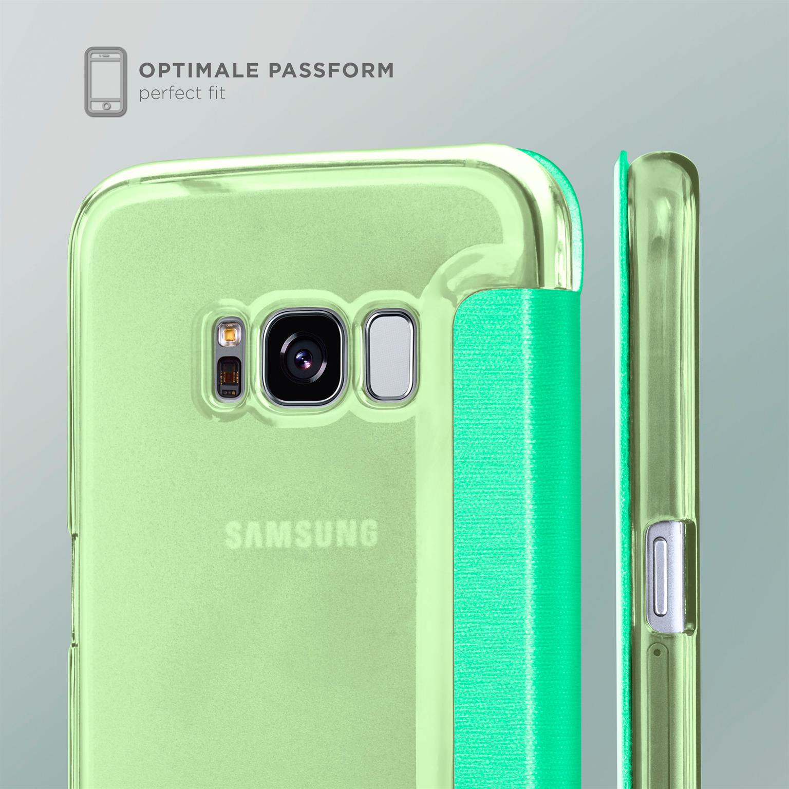 moex Focus Case für Samsung Galaxy S8 Plus – Klapphülle mit Sichtfenster – Handytasche mit Rundumschutz – Weiteres Produktbild 4