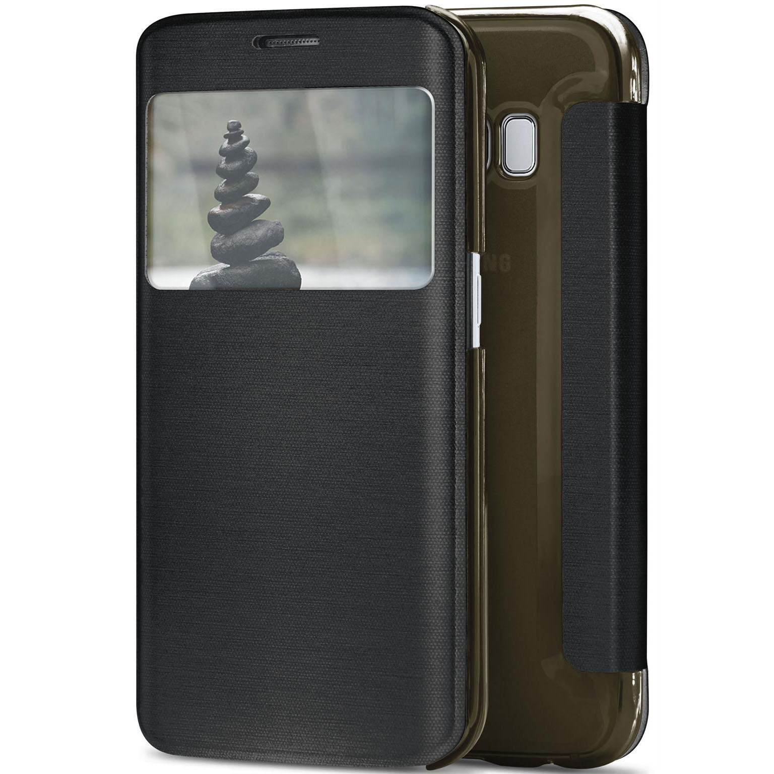moex Focus Case für Samsung Galaxy S8 Plus – Klapphülle mit Sichtfenster – Handytasche mit Rundumschutz Hauptbild