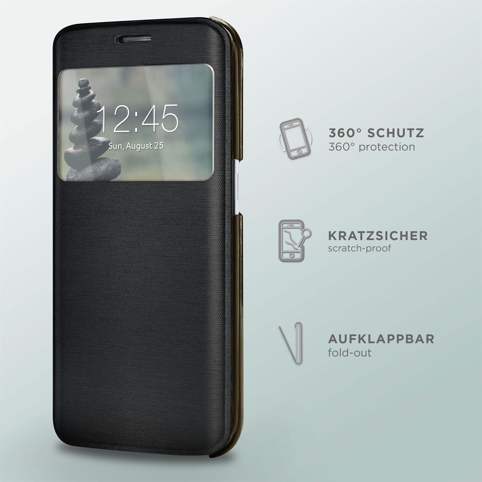 moex Focus Case für Samsung Galaxy S8 Plus – Klapphülle mit Sichtfenster – Handytasche mit Rundumschutz – Weiteres Produktbild 1