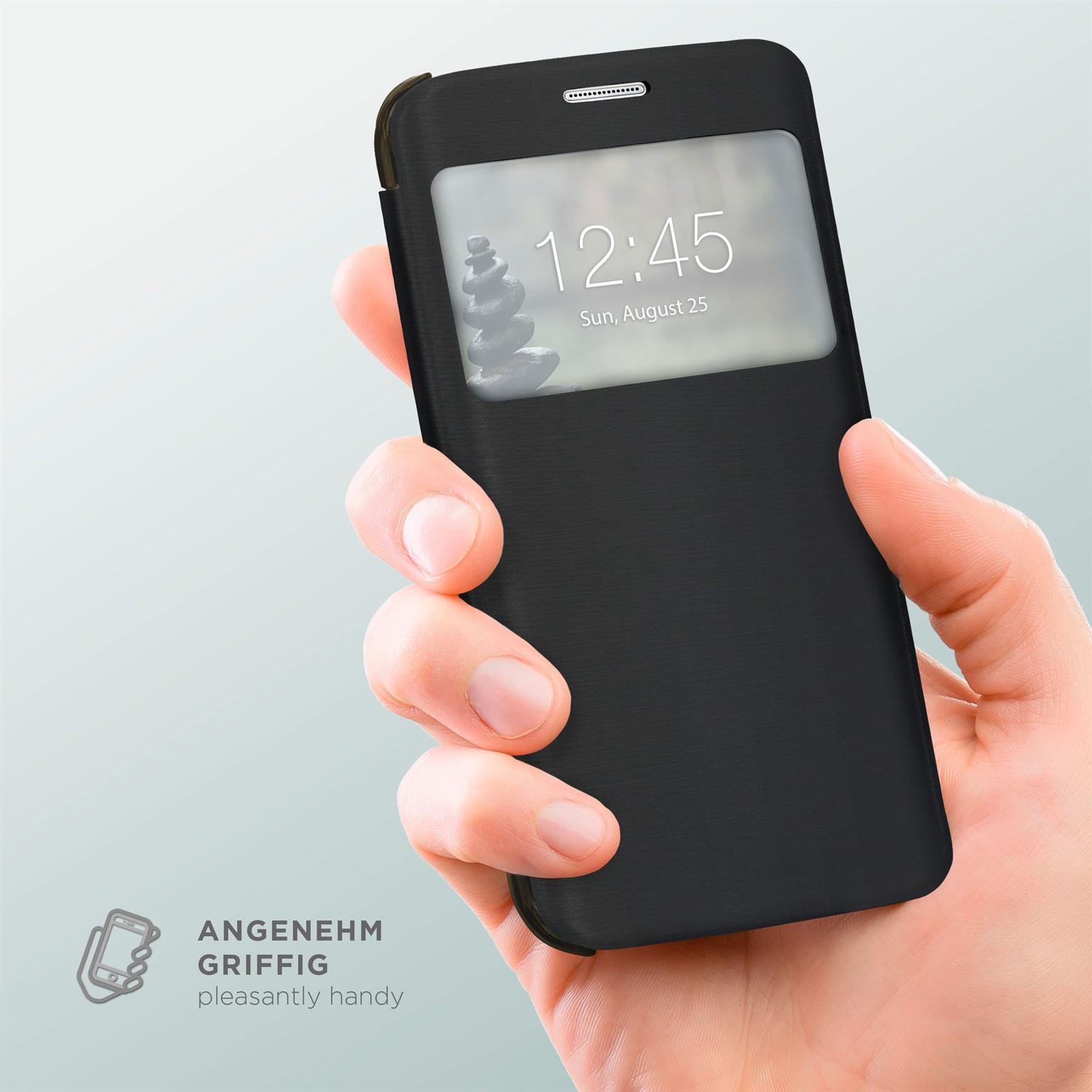 moex Focus Case für Samsung Galaxy S8 Plus – Klapphülle mit Sichtfenster – Handytasche mit Rundumschutz – Weiteres Produktbild 2