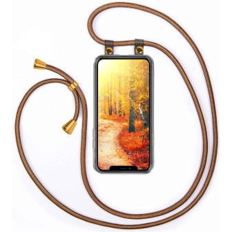 moex moex Free Spirit iPhone 12 mini Hülle mit Band abnehmbar – Shiny Brown