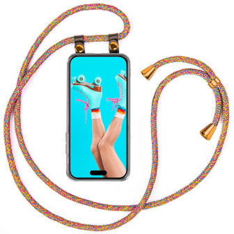 moex Free Spirit iPhone 15 Hülle mit Band abnehmbar – Regenbogen