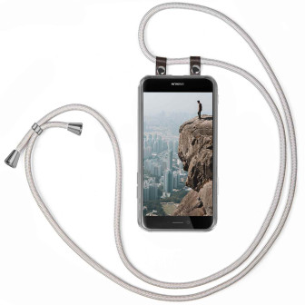 moex moex Free Spirit Huawei P8 Lite 2017 Hülle mit Band abnehmbar – Hellgrau