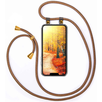 moex Free Spirit iPhone 16e Hülle mit Band abnehmbar – Shiny Brown