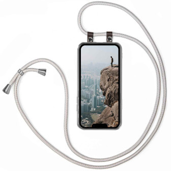 moex Free Spirit iPhone 17e Hülle mit Band abnehmbar – Hellgrau