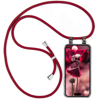 moex Free Spirit iPhone 18 Pro Max Hülle mit Band abnehmbar – Weinrot