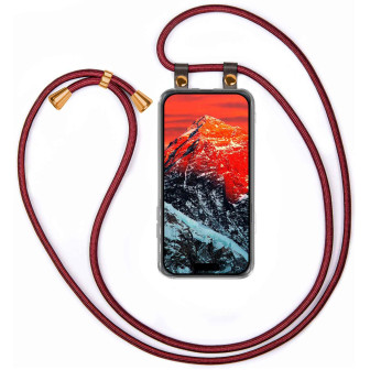 moex Free Spirit iPhone 18 Pro Max Hülle mit Band abnehmbar – Shiny Red