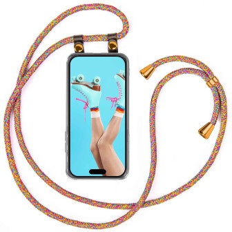 moex Free Spirit iPhone 18 Pro Max Hülle mit Band abnehmbar – Regenbogen