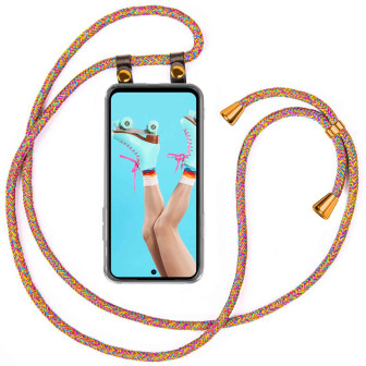 moex moex Free Spirit Motorola Moto G56 5G Hülle mit Band abnehmbar – Regenbogen