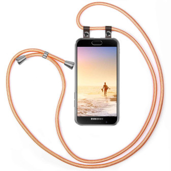 moex moex Free Spirit Samsung Galaxy A5 (2016) Hülle mit Band abnehmbar – Shiny Coral